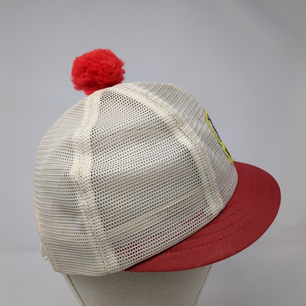 Vintage Bush Hog Mesh Snapback Hat Pom Pom Multicolor Distressed Embroidered - Picture 5 of 9